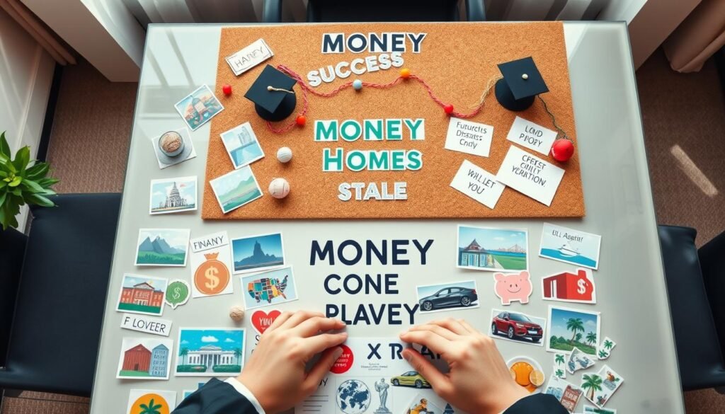 money vision board concept