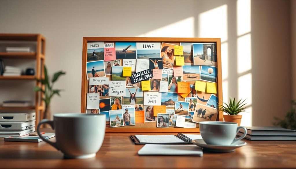 vision board concept and visualization