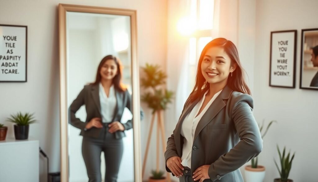 Confidence through positive self-talk Confidence through positive self-talk