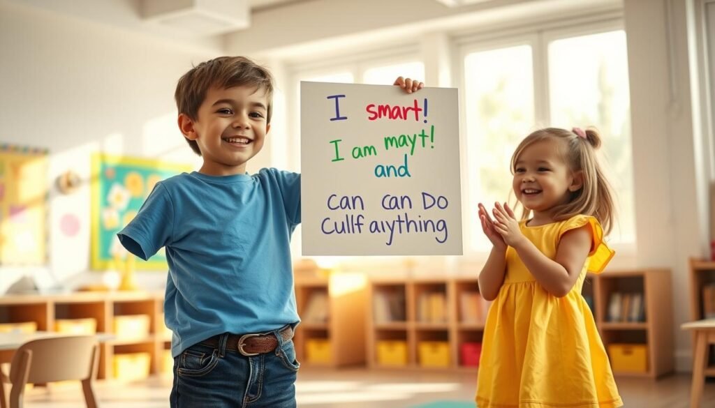 Engaging children with positive phrases