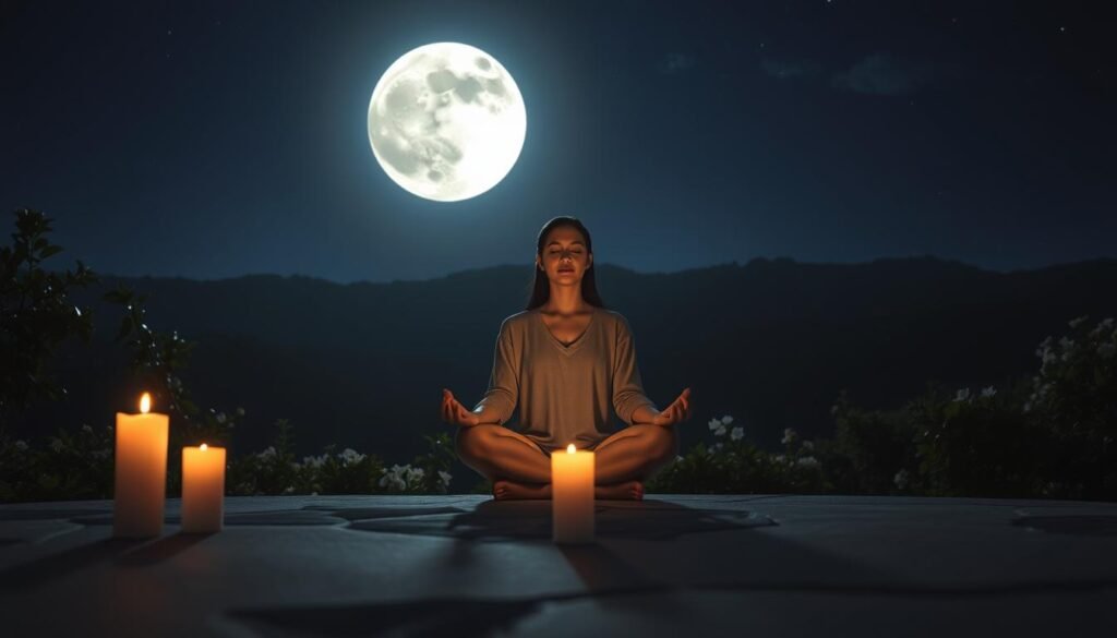 Moon meditation practice image