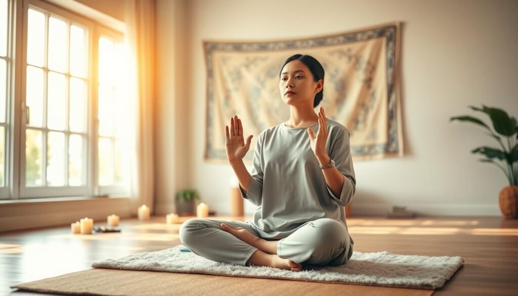 Using meditation hand positions for focus and energy flow