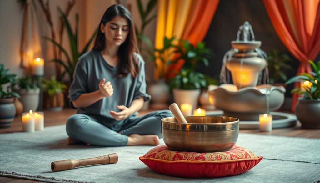 Using singing bowls in meditation practice Using singing bowls in meditation practice
